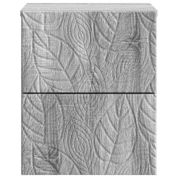 Wandmontierter Nachttisch Sonoma-Grau 34,5 x 33 x 40 cm