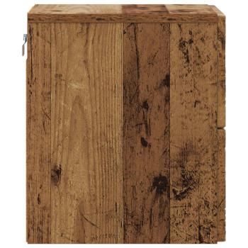 Wandmontierter Nachttisch Altholz 34,5 x 33 x 40 cm