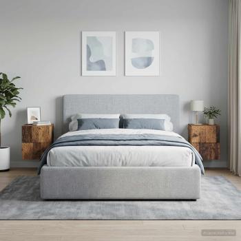 Wandmontierter Nachttisch 2 Stk. Altholz 34,5 x 33 x 40 cm