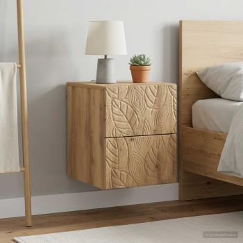 ARDEBO.de - Wandmontierter Nachttisch 2 stk. Artisan-Eiche