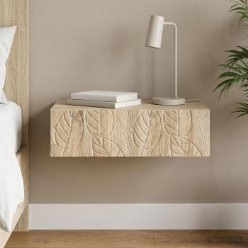ARDEBO.de - Wandmontierter Beistelltisch 59 x 34,5 x 17 cm Holzwerkstoff