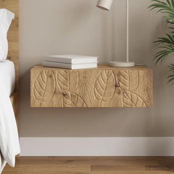 ARDEBO.de - Wandmontierter Beistelltisch 59 x 34,5 x 17 cm Holzwerkstoff