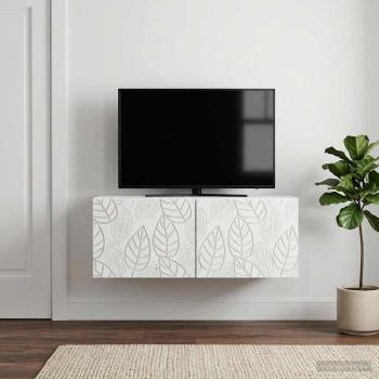 ARDEBO.de - Wandmontierter TV-Schrank 59,5 x 41 x 30 cm Weiß Holzwerkstoff
