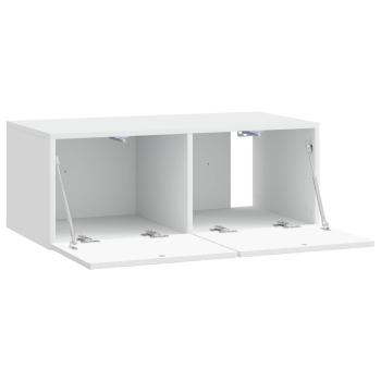 Wandmontierter TV-Schrank 59,5 x 41 x 30 cm Weiß Holzwerkstoff
