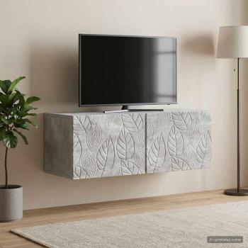 ARDEBO.de - Wandmontierter TV-Schrank 59,5 x 41 x 30 cm Betongrau