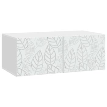 Wandmontierter TV-Schrank 78,5 x 41 x 30 cm Weiß Holzwerkstoff