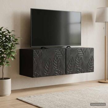Wandmontierter TV-Schrank 78,5 x 41 x 30 cm Schwarz