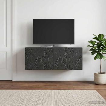 Wandmontierter TV-Schrank 98 x 41 x 30 cm Schwarz Holzwerkstoff