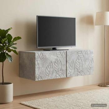 Wandmontierter TV-Schrank 98 x 41 x 30 cm Betongrau