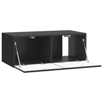 Wandmontierter TV-Schrank 59,5 x 31 cm Schwarz Holzwerkstoff