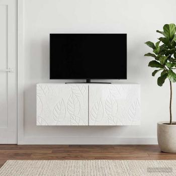 ARDEBO.de - Wandmontierter TV-Schrank 59,5 x 31 cm Hochglanz Weiß