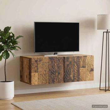 ARDEBO.de - Wandmontierter TV-Schrank 59,5 x 31 cm Altholz Holzwerkstoff