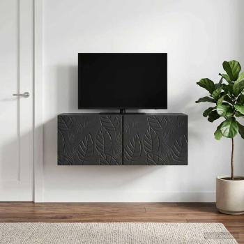 ARDEBO.de - Wandmontierter TV-Schrank 78,5 x 31 cm Schwarz Holzwerkstoff