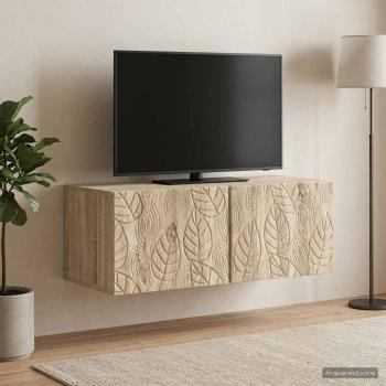 ARDEBO.de - Wandmontierter TV-Schrank 78,5 x 31 cm Sonoma-Eiche