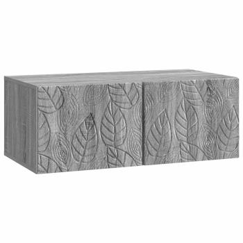 Wandmontierter TV-Schrank 78,5 x 31 cm Grau Sonoma