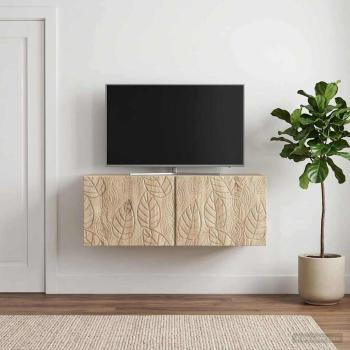 ARDEBO.de - Wandmontierter TV-Schrank 98 x 31 cm Sonoma-Eiche Holzwerkstoff