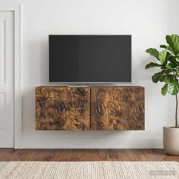 Wandmontierter TV-Schrank 98 x 31 cm Geräucherte Eiche