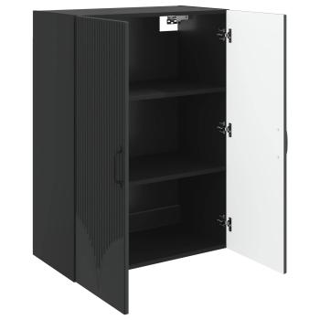 Wandschrank 66 x 34,5 x 90 cm Holzwerkstoff Schwarz