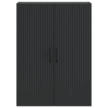 Wandschrank 66 x 34,5 x 90 cm Holzwerkstoff Schwarz