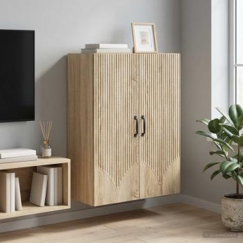 ARDEBO.de - Wandschrank 66 x 34,5 x 90 cm Holzwerkstoff Sonoma-Eiche
