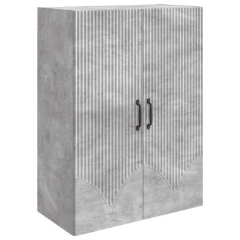 Wandschrank 66 x 34,5 x 90 cm Holzwerkstoff Betongrau