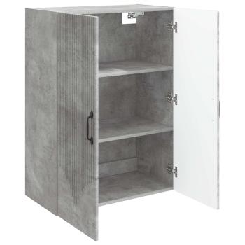 Wandschrank 66 x 34,5 x 90 cm Holzwerkstoff Betongrau