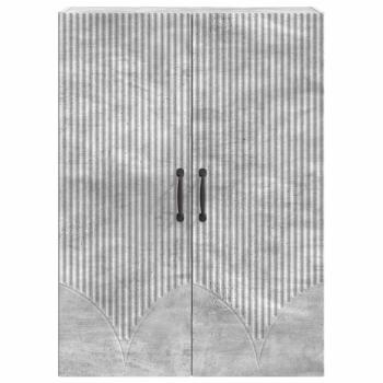 Wandschrank 66 x 34,5 x 90 cm Holzwerkstoff Betongrau