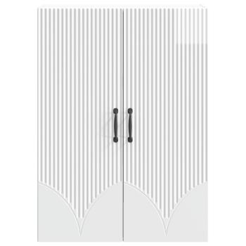 Wandschrank 66 x 34,5 x 90 cm Holzwerkstoff Hochglanz Weiß