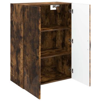 Wandschrank 66 x 34,5 x 90 cm Holzwerkstoff Räuchereiche