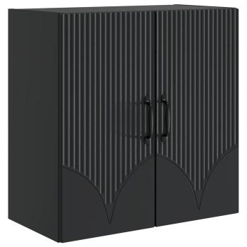 Wandschrank 59 x 31 x 60 cm Holzwerkstoff Schwarz
