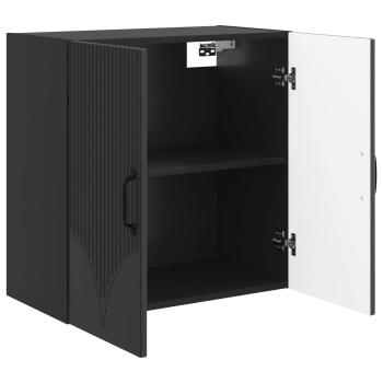 Wandschrank 59 x 31 x 60 cm Holzwerkstoff Schwarz