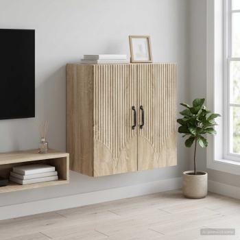 ARDEBO.de - Wandschrank 59 x 31 x 60 cm Holzwerkstoff Sonoma-Eiche