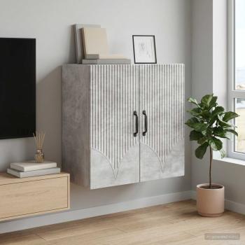 ARDEBO.de - Wandschrank 59 x 31 x 60 cm Holzwerkstoff Betongrau