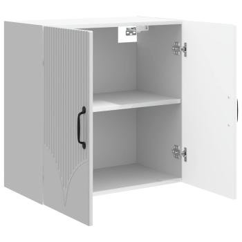 Wandschrank 59 x 31 x 60 cm Holzwerkstoff Hochglanz Weiß