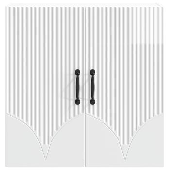 Wandschrank 59 x 31 x 60 cm Holzwerkstoff Hochglanz Weiß