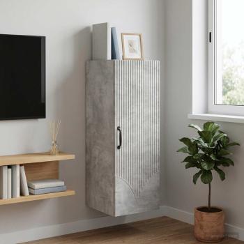 ARDEBO.de - Wandschrank 33 x 34,5 x 90 cm Holzwerkstoff Betongrau