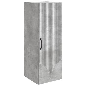 Wandschrank 33 x 34,5 x 90 cm Holzwerkstoff Betongrau