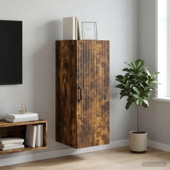 ARDEBO.de - Wandschrank 33 x 34,5 x 90 cm Holzwerkstoff Räuchereiche