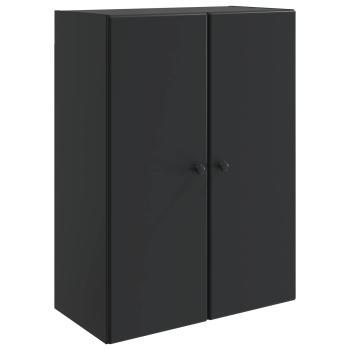 Wandschrank 66 x 34,5 x 90 cm Holzwerkstoff Schwarz
