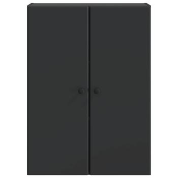 Wandschrank 66 x 34,5 x 90 cm Holzwerkstoff Schwarz