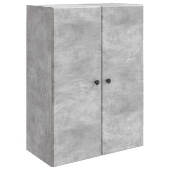Wandschrank 66 x 34,5 x 90 cm Holzwerkstoff Betongrau