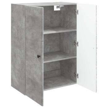 Wandschrank 66 x 34,5 x 90 cm Holzwerkstoff Betongrau