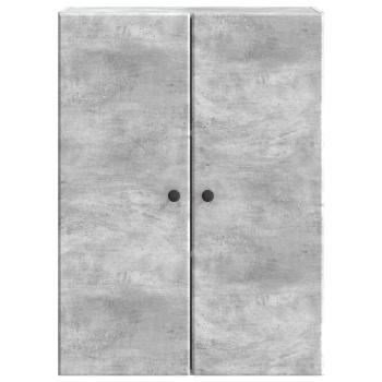 Wandschrank 66 x 34,5 x 90 cm Holzwerkstoff Betongrau