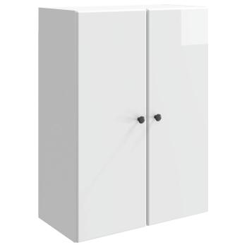 Wandschrank 66 x 34,5 x 90 cm Holzwerkstoff Hochglanz Weiß
