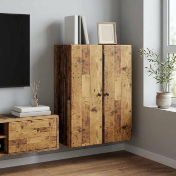 ARDEBO.de - Wandschrank 66 x 34,5 x 90 cm Holzwerkstoff Altholz