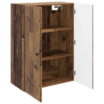 Wandschrank 66 x 34,5 x 90 cm Holzwerkstoff Altholz