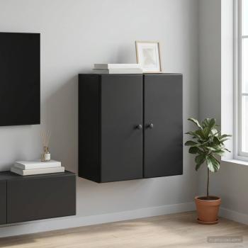 ARDEBO.de - Wandschrank 59 x 31 x 60 cm Holzwerkstoff Schwarz
