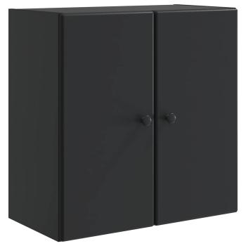 Wandschrank 59 x 31 x 60 cm Holzwerkstoff Schwarz