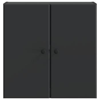 Wandschrank 59 x 31 x 60 cm Holzwerkstoff Schwarz