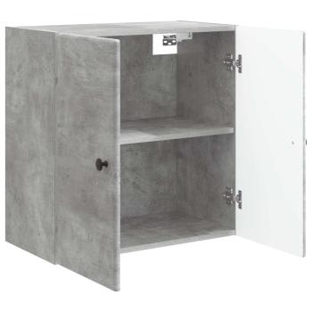 Wandschrank 59 x 31 x 60 cm Holzwerkstoff Betongrau